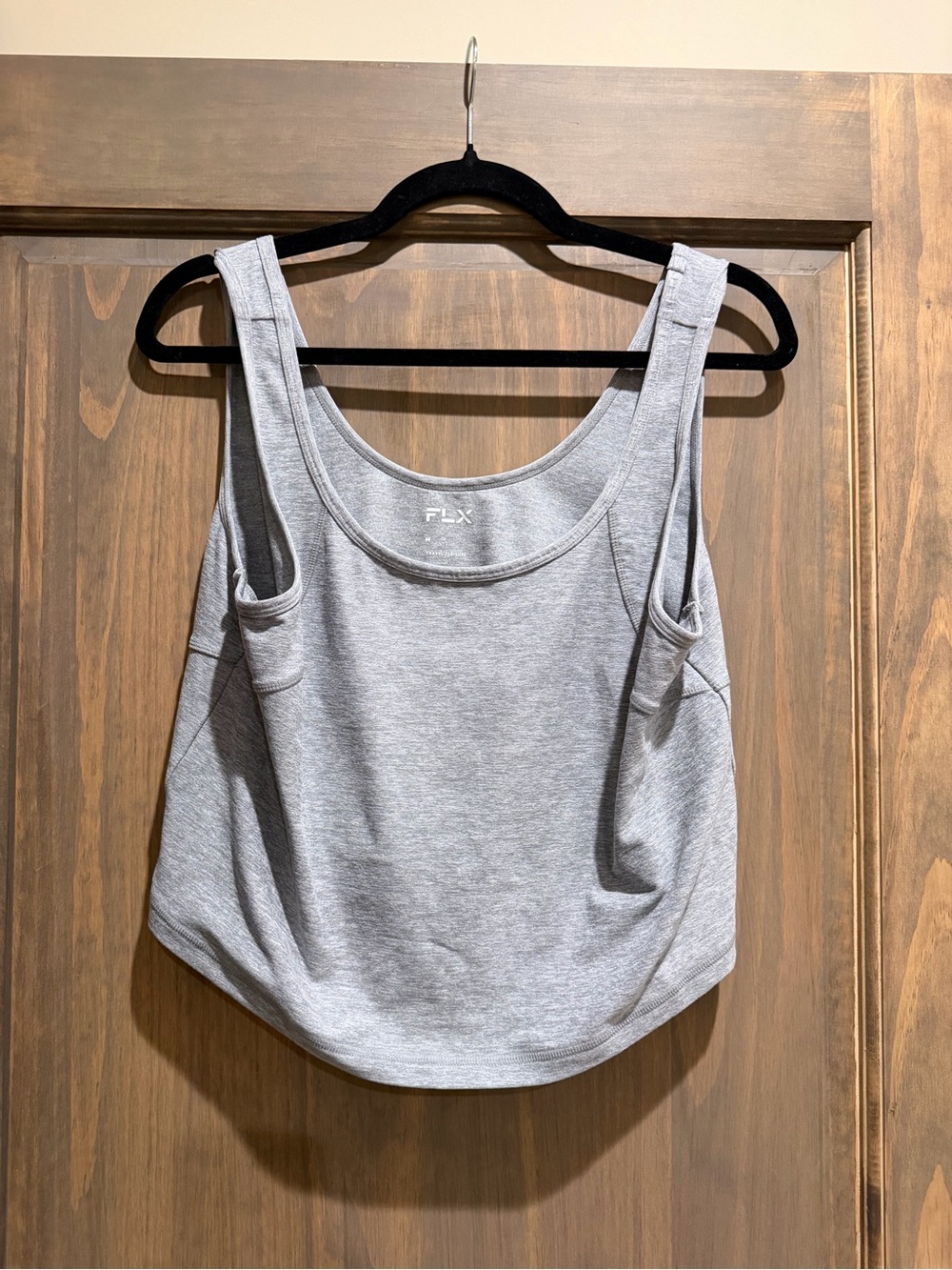 FLX Women's Gray Tank Top - Scoop Neck Athletic Tank
